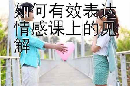 如何有效表达情感课上的见解