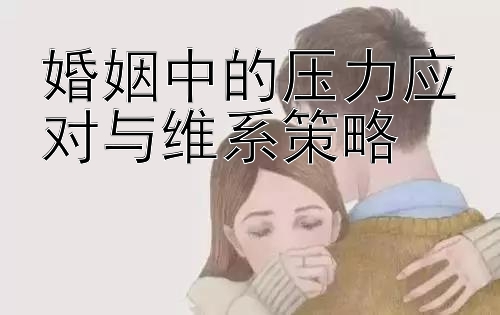 婚姻中的压力应对与维系策略